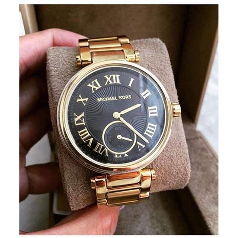 Michael Kors Skylar Black Dial Gold